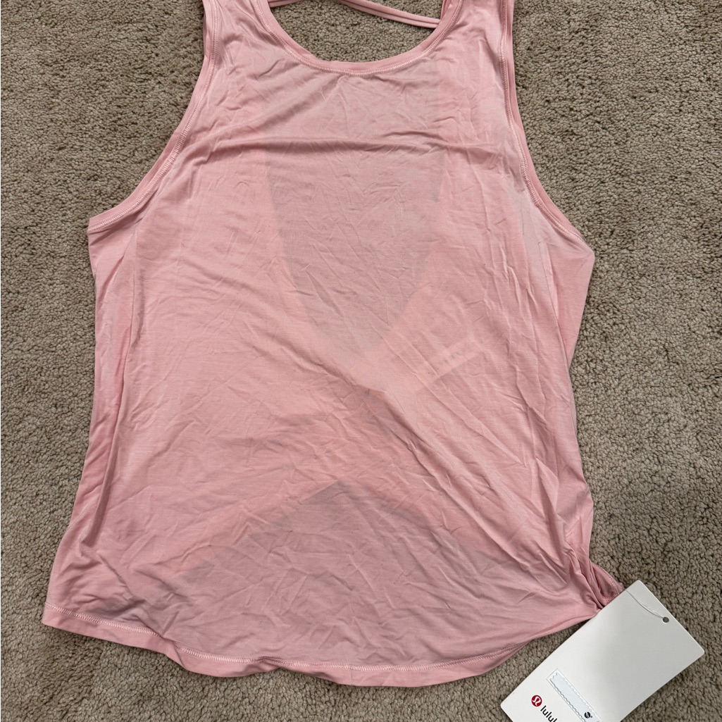 Nwt Lululemon Deep Stretch Racerback Tank Size 8 Dtpk Dusty Pink